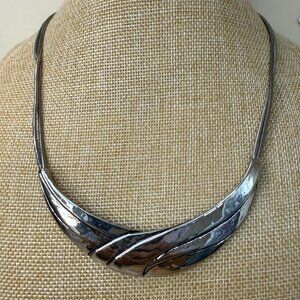 Chicos Statement Silver-Tone‎ Metal Necklace With Adjustable Chain